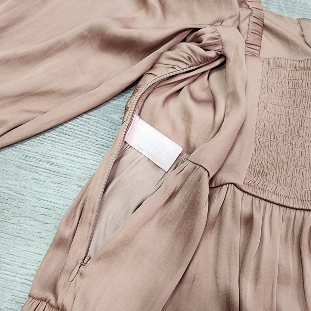 MINKPINK Spencer Satin Tiered Mini Dress Large - Picture 6 of 7